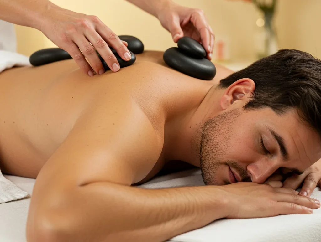Hot stone massage therapy